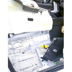 Resim Araç Oto Ses Isı Yalıtım Bandı 3mm x 10CM x 5metre Alüminyum Folyolu Kauçuk Bant Izolasyon Malzemesi 