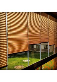 Resim Cam Balkon Perdesi. Plise Perde Altın 