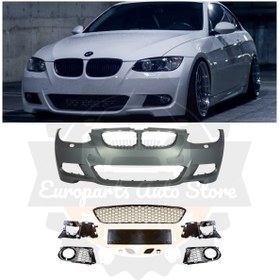 Resim Genel Markalar Bmw E92 2005-2009 Coupe Uyumlu Plastik Boyasız M Tech Ön Tampon 