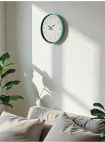 Resim 36 Cm Turkuaz Standart Duvar Saati Açık 