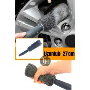 Resim Mikrofiber Jant Temizleme Fırçası Davlumbaz Lastik Temizliği Çizmez Yumuşak Kıllı Detaylı Temizlik 