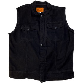 Resim Dclleather Erkek Siyah Kot Motorcu Yeleği 