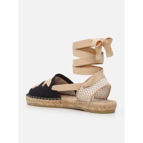 Resim Su Espadril Marya Siyah Kadın Espadril Sandalet 