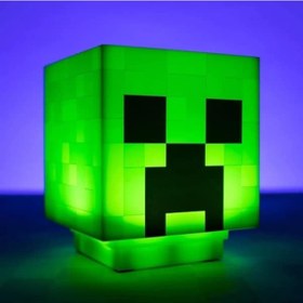 Resim Minecraft Creeper Lambası, Dekoratif Gece Lambası, Oyun Sesli Led Lamba, Şarj Edilebilir, Komodin Lambası, Duvar Lambası Yeşil - Xin Çok Renkli 
