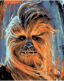 Resim wombhobby CHEWBACCA starwars Sayılarla Boyama Seti 80X100 Cm Çerçevesiz RULO ( Kasnaksız ) 