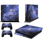 Resim Sony Uyumlu Ps4 İçin Yıldızlı Gökyüzü Desen Moda Renkli Koruyucu Film Etiket 