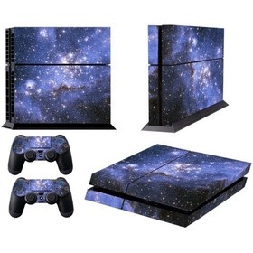 Resim Sony Uyumlu Ps4 İçin Yıldızlı Gökyüzü Desen Moda Renkli Koruyucu Film Etiket 