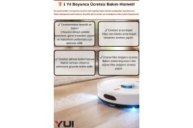 Resim RS16 Pro Max 15.000 Pa Pet Kit Özellikli Akıllı Robot Vacuum & Mop Süpürge Beyaz (YUI TÜRKİYE GARANTİLİ) 