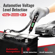 Resim HABOTEST HT86A 0.8V-100V Araç Voltaj Dedektörü Kalem, Temassız Ayarlanabilir DC Voltaj LCD Arka Işık Test Cihazı, Otomatik DC Voltaj/Direnç/Açma/Kapama Tespiti, DATA HOLD LED Aydınlatma Fonksiyonlu Araç Bakım ve Devre Test Aleti 