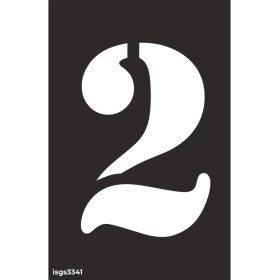 Resim İsg Tabelam 9x15cm/kompozit/2 Rakamı Boyama Şablonu Set 2 