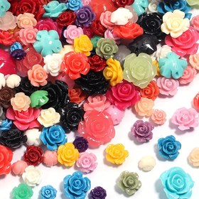 Resim 10 adet/paket Renkli Şık Reçine Taklit Mercan Çiçeği Çay Çiçeği, Bilezik Kolye DIY Takı Yapım Aksesuarları, Ağaç Reçine, Aksesuarlar 