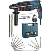 Resim Steiner Alman 3000 Watt Darbeli Matkap 5 Joule Kırıcı Delici Hilti + 1 Mandren + 15 Uç 