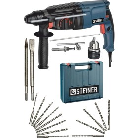 Resim Steiner Alman 3000 Watt Darbeli Matkap 5 Joule Kırıcı Delici Hilti + 1 Mandren + 15 Uç 