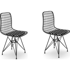 Resim Knsz kafes tel sandalyesi 2 li mazlum syhviona ofis cafe bahçe mutfak 