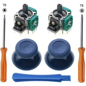 Resim Drak Blue-jcd Xbox One Serisi Sx Denetleyici 3d Analog Sensör Modülü Rocker Joystick W Thumbstick Kapağı T8 T6 Tor 