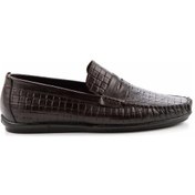 Resim Kahve Leather Erkek Loafer Ayakkabı E01323070016 Çok Renkli 