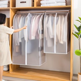 Resim AOLORES Giysi Torbaları Dolap Saklama İçin, Şeffaf Elbise Kılıfı, Dayanıklı Plastik Gardırop Koruyucu, Ceketler, Takımlar, Fermuarlı Elbiseler İçin 