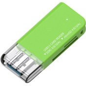 Resim V30 / V60 / V90 Usb3.1 Çok Fonksiyonlu Kart Okuyucu Desteği Sd / Tf Kartı Yeşil 