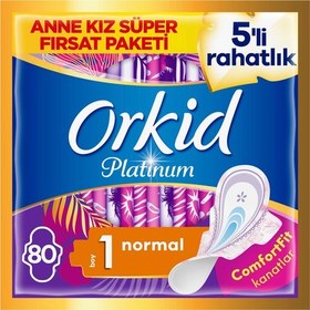 Resim Orkid Platinum Hijyenik Ped Normal 80 Adet Anne Kız Paketi 