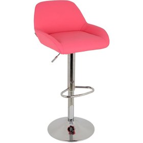 Resim Bürocci Texas Bar Taburesi - Pembe Deri - 9506S0120 