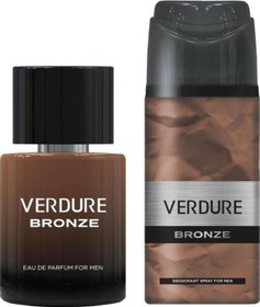 Resim Verdure Bronze Erkek Parfüm Seti 100 Ml Deodorant 150 Ml Aromatik - Odunsu 
