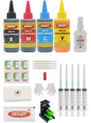 Resim ekoset Canon E3440 Uyumlu Kartuş Dolum Seti Renkli Ve Siyah 40 Dolumluk 