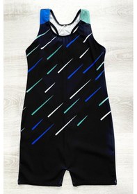 Resim My Kids Wear Kız Çocuk Deniz Yüzücü Mayoları Mavi - Kırmızı 