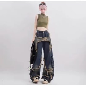 Resim Rbgstore MAVİ BİG STAR KORGO CEPLİ BAGGY KOT PANTOLON 