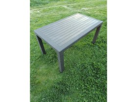 Resim Evko Mobilya Rattan 80X140 Masa, Plastik Masa, Bahçe Balkon Teras Masası, Kare Masa, Dış Mekan Masası 