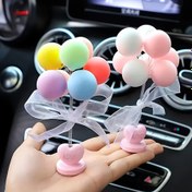 Resim Çekici Makaron Esintili Balon Kalp Araç Gösterge Paneli Dekoru - Yüksek Kaliteli Reçine, Sağlam & Eğlenceli Tasarım 