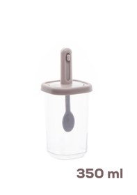 Resim Porsima 4362 Kaydırmalı Kaşıklı Baharatlık Seti 6'lı Şeffaf 350 Ml- Cappucino Cappucino 
