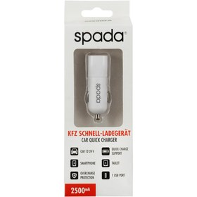 Resim Spada C202A 2A 1 USB Çıkışlı 2500 mAh Hızlı Araç Şarjı 
