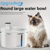 Resim 1 adet 3L/105Oz Kedi ve Köpek Su Çeşmesi, Evcil Hayvan Su Dağıtıcısı, USB Şarj Edilebilir Filtreli Akıllı Kablosuz Evcil Hayvan İçme Makinesi, Uzun Ömürlü Pil, Düşük Su Seviyesi Uyarısı, İç Mekan Evcil Hayvanlar İçin Gıda Sınıfı Malzeme, Evcil Hayvanlar İçin Su İyileştirme İstasyonu, Modern Evcil Hayvan Aksesuarı 
