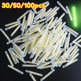 Resim 50/100 Adet Gece Balıkçılığı için Parlayan Çubuk, Fluoresan Gece Aydınlatma Çubuğu, Karanlıkta Parlayan Outdoor Balıkçılık Malzemesi 