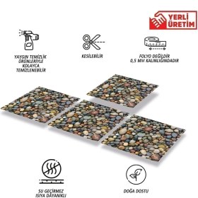 Resim Çakıl Desenli Kendinden Yapışkanlı Pvc Karo 30X30CM, 33 Adet, 3m² Renkli 