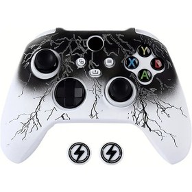 Resim Sunshine022 Xbox Series X/s Oyun Kumandası Siyah Beyaz Silikon Kılıf Toz Geçirmez Ve Darbe Emici 
