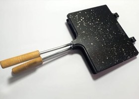 Resim Ahşap Saplı Döküm Alüminyum Ocak Üstü 3 Kat Granit Tost Makinesi YaşamBoyu Garantili Tostmatik Grill 