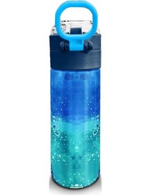 Resim Coral High Kids Lacivert Mavi Kurt Desenli Pipetli Ve Direkt İçim Çelik Termos 500 Ml 31945 Lacivert 