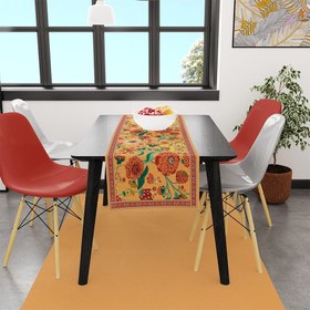 Resim Classic Flowers İnce Keten Runner 140x45cm 