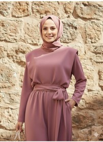 Resim CNG MODA Kadın Tesettür Vatkalı Geniş Paçalı Takım 