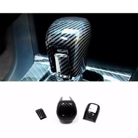 Resim imza direksiyon kılıfı Honda Civic Fc5 Fk7 Için Uyumlu Karbon Desenli Vites Topuzu Tam Kaplama 3'lü Set Anahtarlık Hediye 