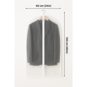 Resim Karteks 8’li Elbise Kılıfı Seti – 60×100 cm Şeffaf Fermuarlı, Toz ve Nem Koruyucu Kılıf 