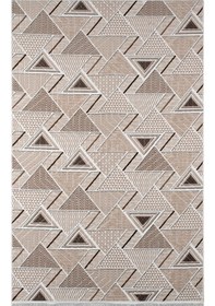 Resim Kaymaz Taban Yıkanabilir Modern Salon Mutfak Oturma Odası Çocuk Odası Halısı 5017 Vizon 