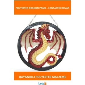 Resim Polyester Ejderha Desenli Duvara Asmalı Pano 1 Adet 