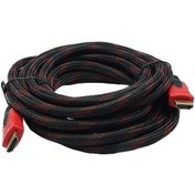 Resim Naylon Örgülü Siyah Kırmızı Gold Hdmi Kablo 5 Metre 