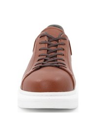 Resim Günlük Gizli Topuklu Taba Hakiki Deri Boy Uzatan Ayakkabı Taba 