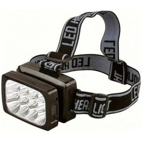 Resim 2 Kademeli 12 Ledli Şarjlı Kafa Feneri Lambası Siyah 