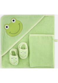 Resim Bebek Havlu Kundak Seti Frog 