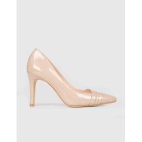 Resim Cabani İnce Topuklu Hakiki Deri Bej Kadın Stiletto 