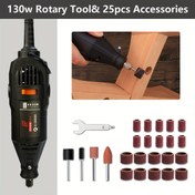 Resim 5 Hız Ayarlı 8000-38000 RPM Döner Alet Takımı, Esnek Mil ve Çok Amaçlı Mandrenli, Zımparalama, Cilalama, Oyma ve El İşi için Güçlü Çok Yönlü Döner Alet Seti 